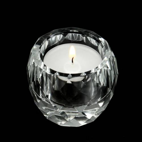 Floristik24 Decoração de mesa de diamantes Tealight claro Ø6cm