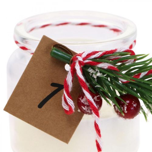 Floristik24 Porta velas de vidro Advent castiçal jarra Ø6cm 4uds