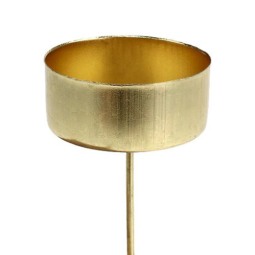 Floristik24 Suporte de luz Tealight ouro Ø4cm L7cm 4pcs