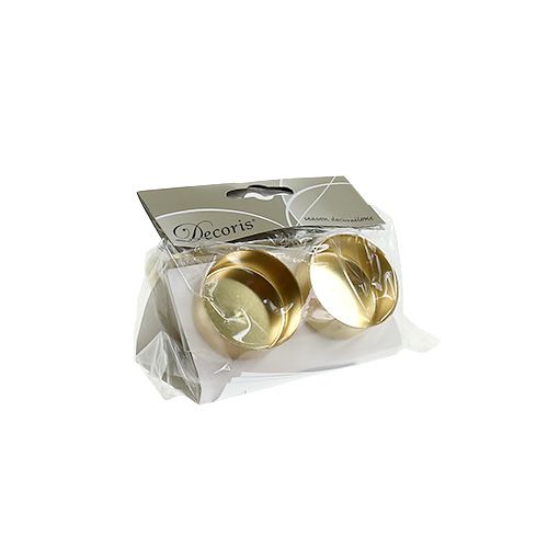 Floristik24 Suporte de luz Tealight ouro Ø4cm L7cm 4pcs