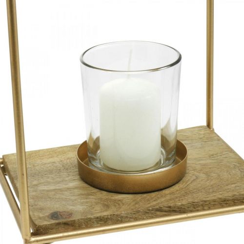 Itens Lanterna casa decoração em metal vela tealight vidro 20×16×26cm