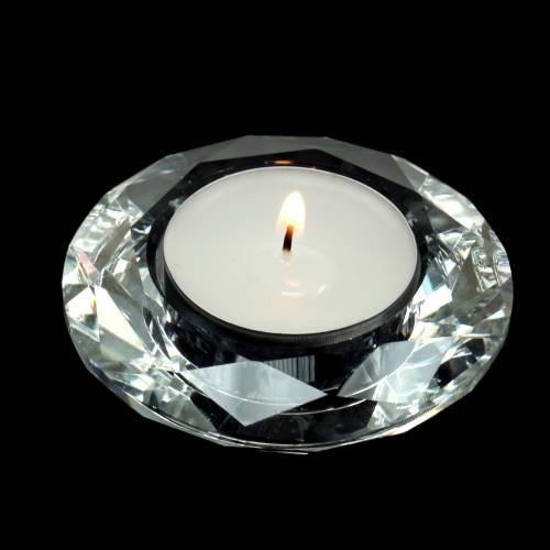 Itens Castiçal Tealight castiçal diamante transparente Ø7cm
