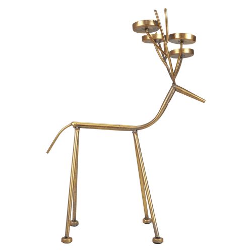 Itens Castiçal decorativo de cervo de metal porta-velas Alt.44,5cm