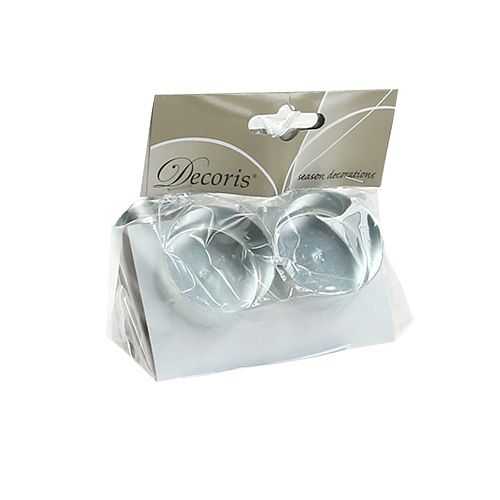 Floristik24 Suporte de luz Tealight prata Ø4cm L7cm 4pcs