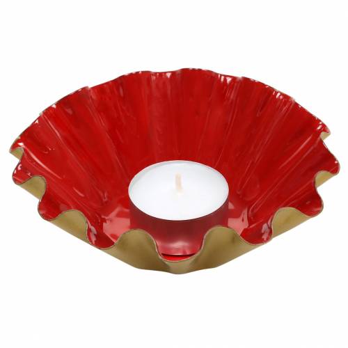 Itens Tigela decorativa para assar forma esmaltada vermelho, dourado Ø12,5cm Alt.4cm