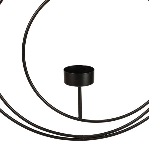 Floristik24 Porta-velas para pendurar castiçal preto Ø40cm