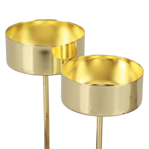 Porta-velas para conectar porta-velas dourado Advent Ø4cm 8pcs
