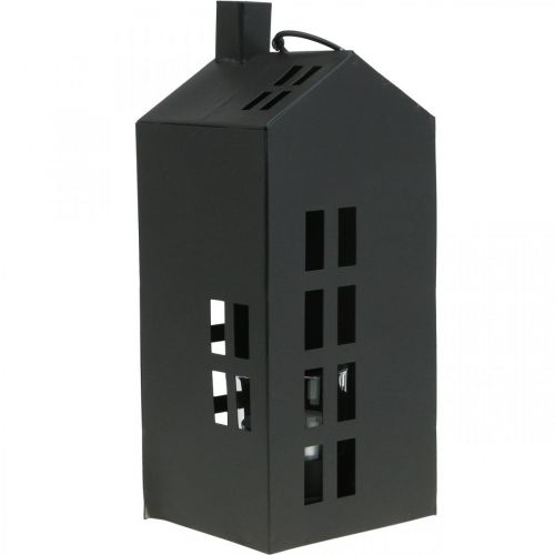 Floristik24 Lanterna, casa de luz metal preto Ø4.4cm H22cm