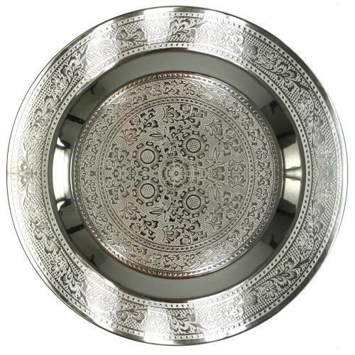 Floristik24 Placa decorativa Marrakech prata Ø33cm