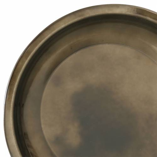 Itens Placa decorativa em metal bronze brilhante Ø23,5cm