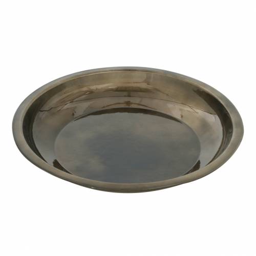 Floristik24 Placa decorativa em metal bronze brilhante Ø23,5cm