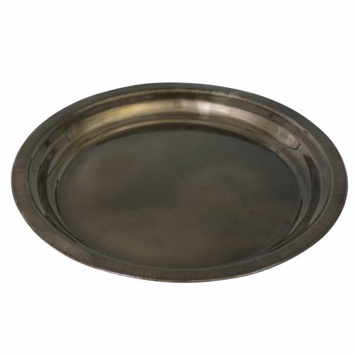 Floristik24 Placa decorativa em bronze metálico com efeito vidrado Ø30cm