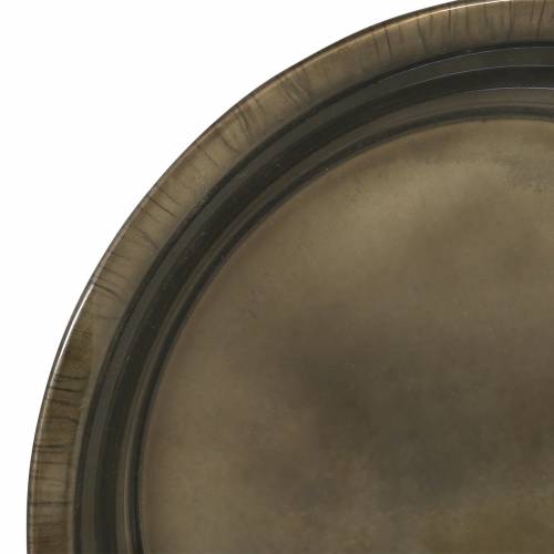 Floristik24 Placa decorativa em bronze metálico com efeito vidrado Ø30cm