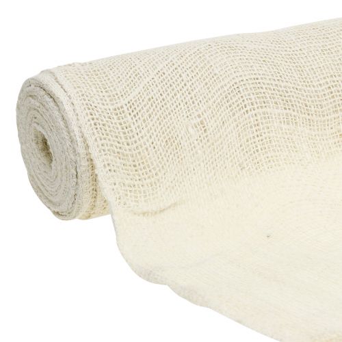 Toalha de mesa em juta branqueada 50cm x 910cm