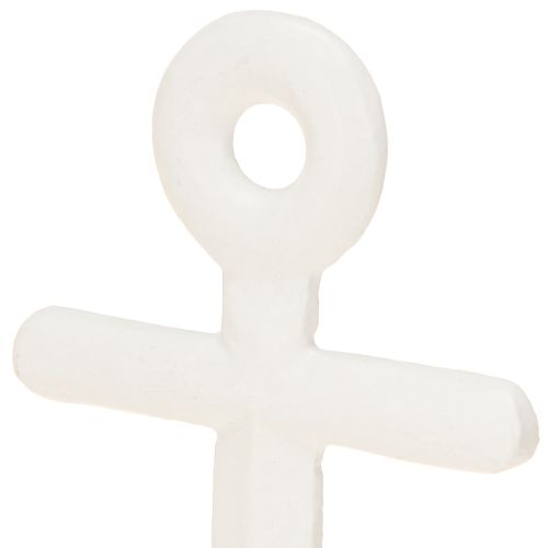 Itens Decoração de Mesa Âncora Marítima sobre Base Branco Natural 20x5x26cm