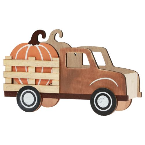 Decoração de mesa decoração de abóbora de outono caminhão de entrega madeira 20×7,5×12,5cm