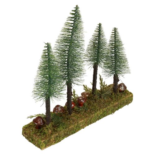 Floristik24 Decoração de mesa mini abetos base de floresta de abeto artificial 30cm