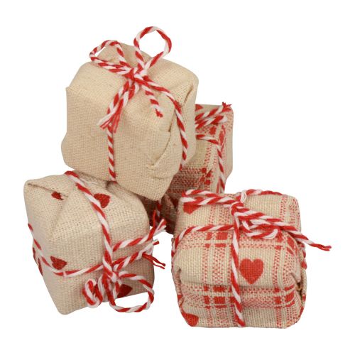 Decoração de mesa pacote de presente de Natal decoração 3,5 cm 9 unidades
