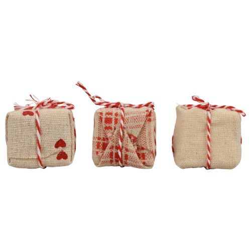 Itens Decoração de mesa pacote de presente de Natal decoração 3,5 cm 9 unidades