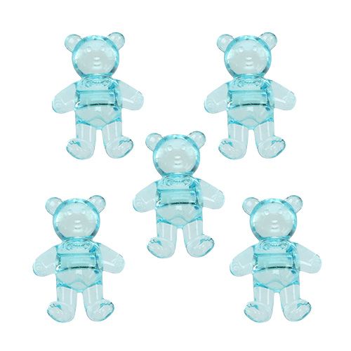 Decoração de mesa para o urso de nascimento azul 3,5cm 60pcs