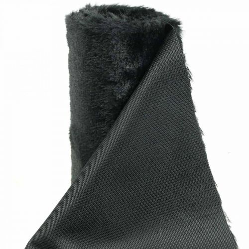 Floristik24 Caminho de mesa pelo sintético preto Faixa de mesa pelo decorativo 15×200cm