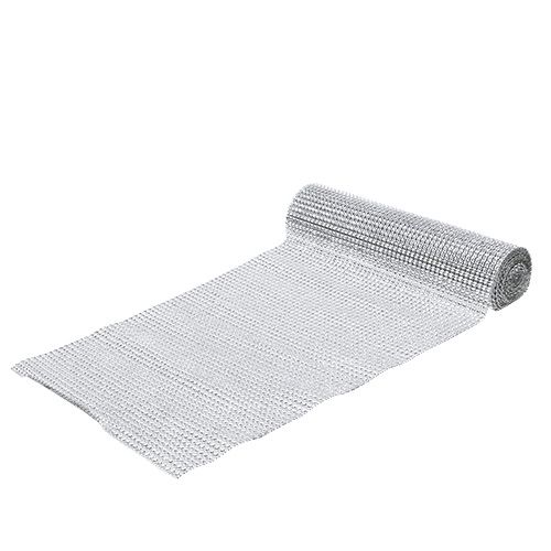 Floristik24 Caminho de mesa com lantejoulas prateado claro L25cm C228cm
