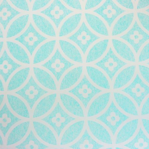 Floristik24 Caminho de mesa com padrão azul claro 30cm x 300cm