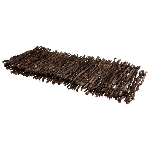 Itens Caminho de mesa madeira decorativa ramos decoração castanho natural 89×20,5cm