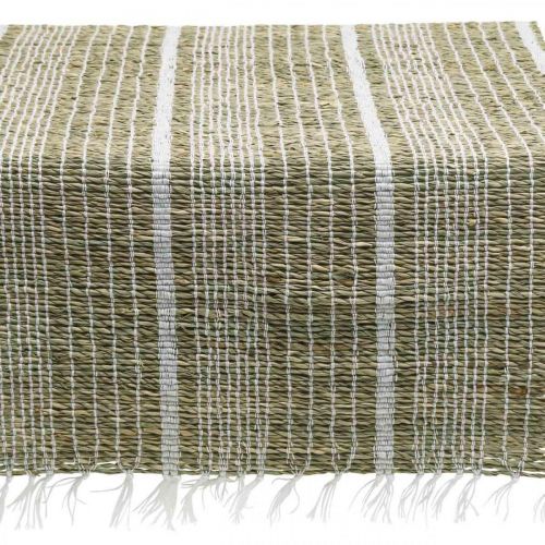 Itens Caminho de mesa ervas marinhas natural, decoração de mesa branca verão 35×220cm