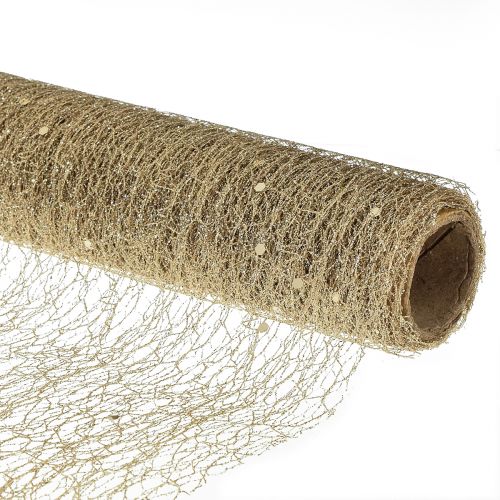 Floristik24 Caminho de mesa Caminho de mesa Champanhe Glitter L35cm C200cm