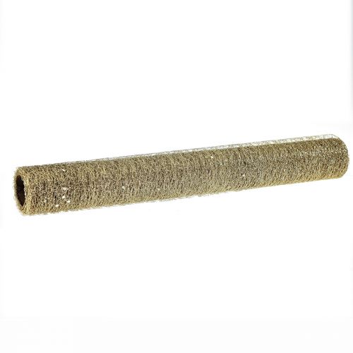 Floristik24 Caminho de mesa Caminho de mesa Champanhe Glitter L35cm C200cm