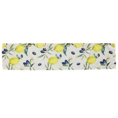 Itens Caminho de mesa limão e azeitonas caminho de mesa verão têxtil 138×32cm