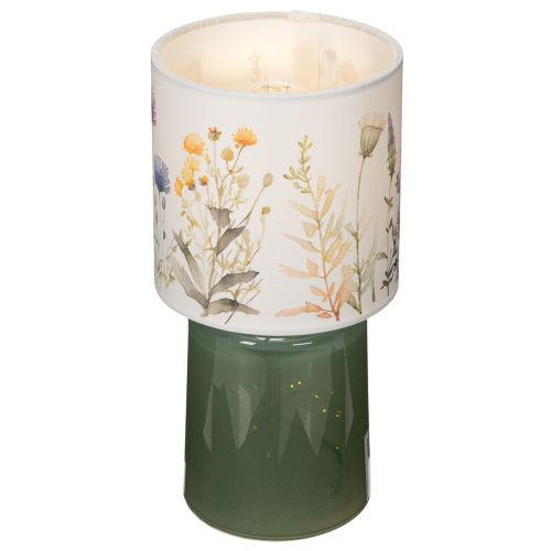 Itens Abajur de mesa LED com estampa floral para iluminação elegante da sala de estar, 23 cm