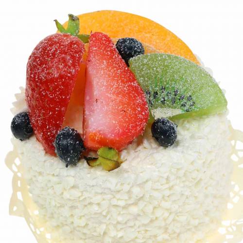Floristik24 Tortinhas decorativas com frutas morango réplica alimentar 7cm