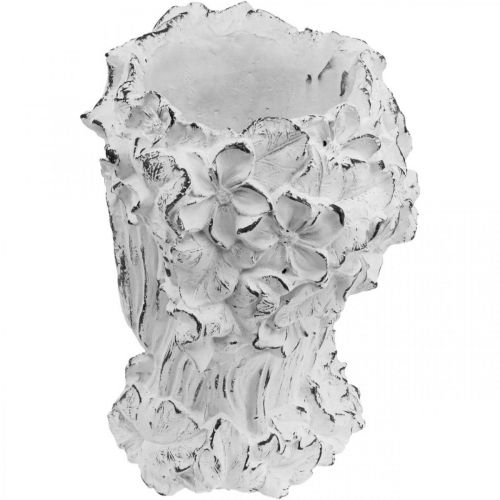 Floristik24 Floreira Floreira de Concreto Shabby Chic Cabeça Feminina Branca Altura 34cm