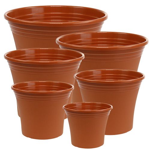 Itens Vaso &quot;Irys&quot; plástico terracota Ø15cm - 43cm 1 peça