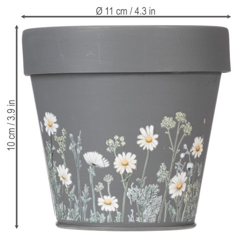 Itens Vaso de flores com motivo de margarida para decoração de interiores elegante, 11 cm, conjunto de 4 peças