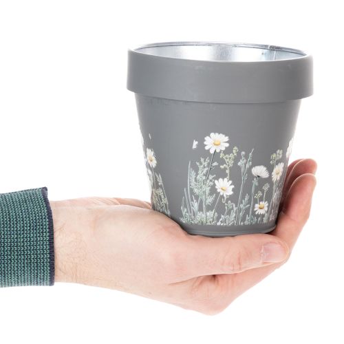 Itens Vaso de flores com motivo de margarida para decoração de interiores elegante, 11 cm, conjunto de 4 peças