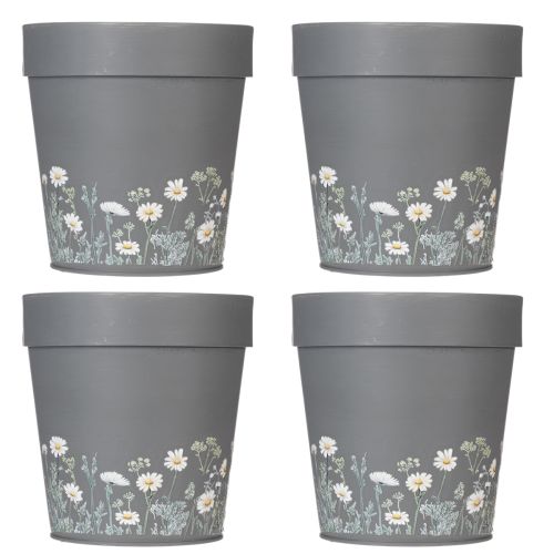 Itens Vaso de flores com estampa floral para decoração moderna de casa e varanda de verão, 13 cm, conjunto de 4 peças