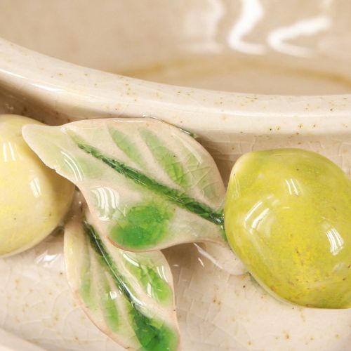 Itens Tigela de cerâmica com limões – Tigela decorativa mediterrânica para mesa e cozinha Ø21,5cm A8,5cm
