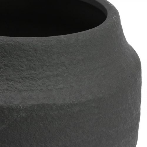 Itens Floreira Vaso de flores de cerâmica preta Ø23cm A19,5cm