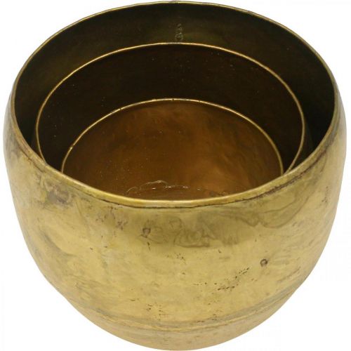 Itens Vasos decorativos vasos de metal look latão Ø17.5/15/13cm conjunto de 3