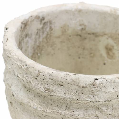 Floristik24 Vaso branco antigo Ø12,5 cm Alt 11 cm 2 unidades