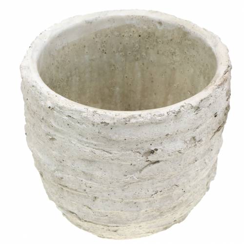 Floristik24 Vaso branco antigo Ø14,5cm Alt13cm