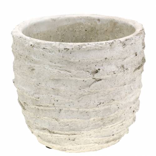 Floristik24 Vaso branco antigo Ø14,5cm Alt13cm