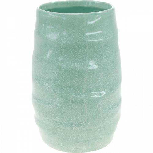 Vaso de cerâmica ondulado, decoração de vaso, vaso de cerâmica H20cm