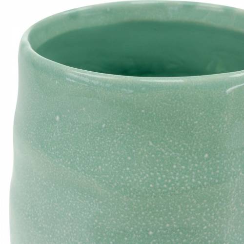 Floristik24 Vaso de cerâmica ondulado, decoração de vaso, vaso de cerâmica H20cm