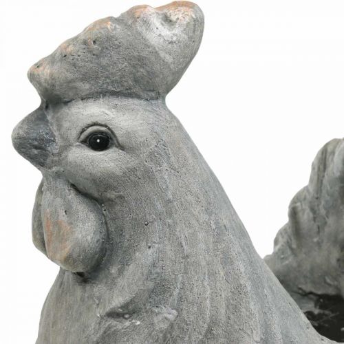 Frango para plantar, decoração de páscoa, vaso de plantas, primavera, aparência de concreto de frango decorativo H30cm