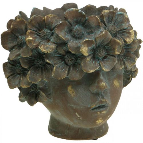 Vaso busto vaso de flor menina com rosto Alt 19cm