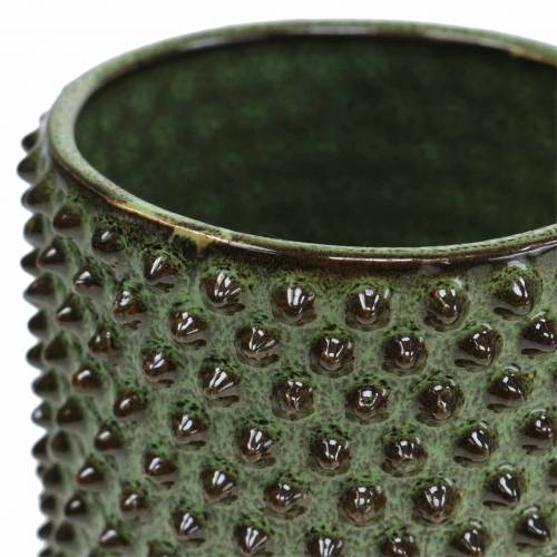 Floristik24 Plantador verde, marrom Ø7,5cm Alt.8cm 4 unidades